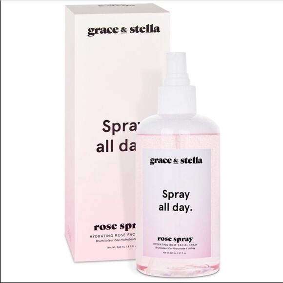 NEW Grace & Stella ROSE Spray All Day Fabfitfun Box Sealed NIB Skincare FFF - Picture 3 of 7